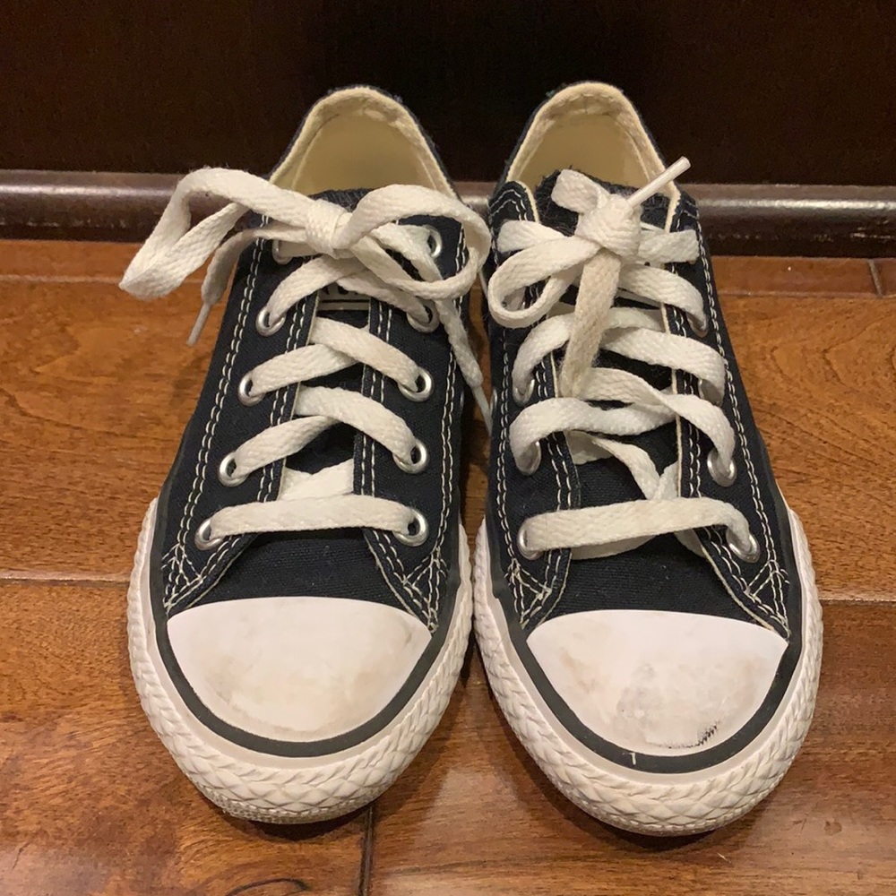 Converse black shoes size 12